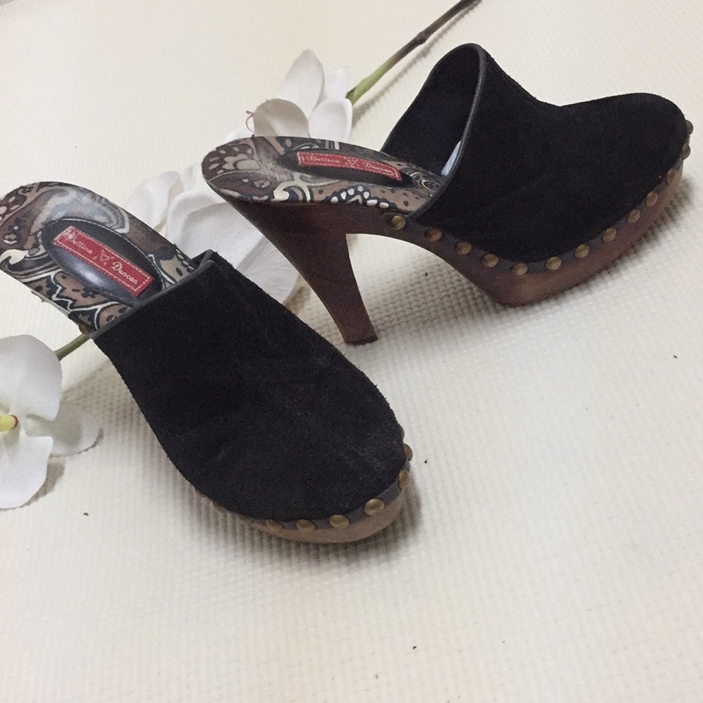 Bettina Duncan Swede platforms - Size 7